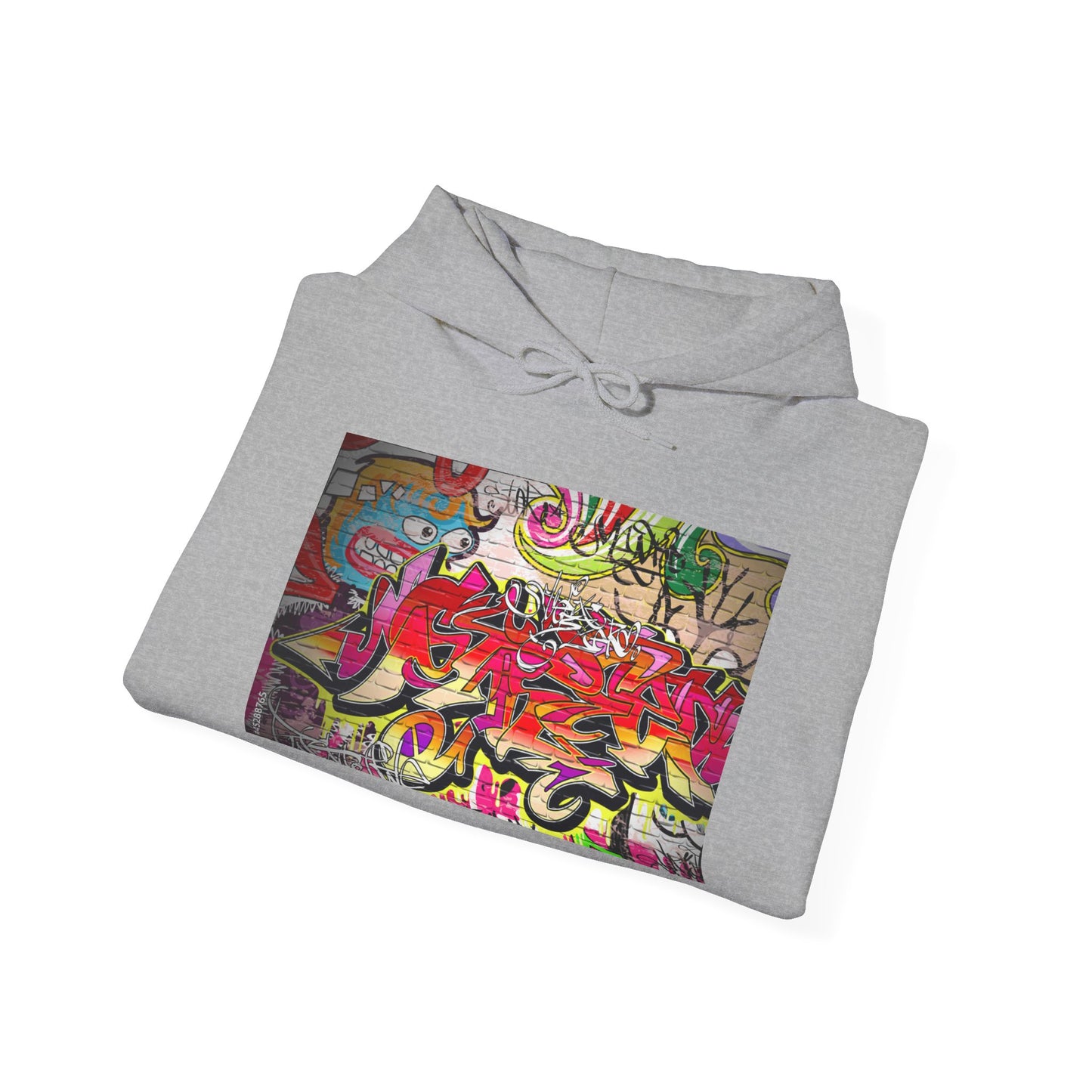 Urban Graffiti Unisex Hoodie, Trendy Streetwear Pullover, Casual Outfit for Hipsters, Graffiti Art Lover Gift, Cozy Sweatshirt