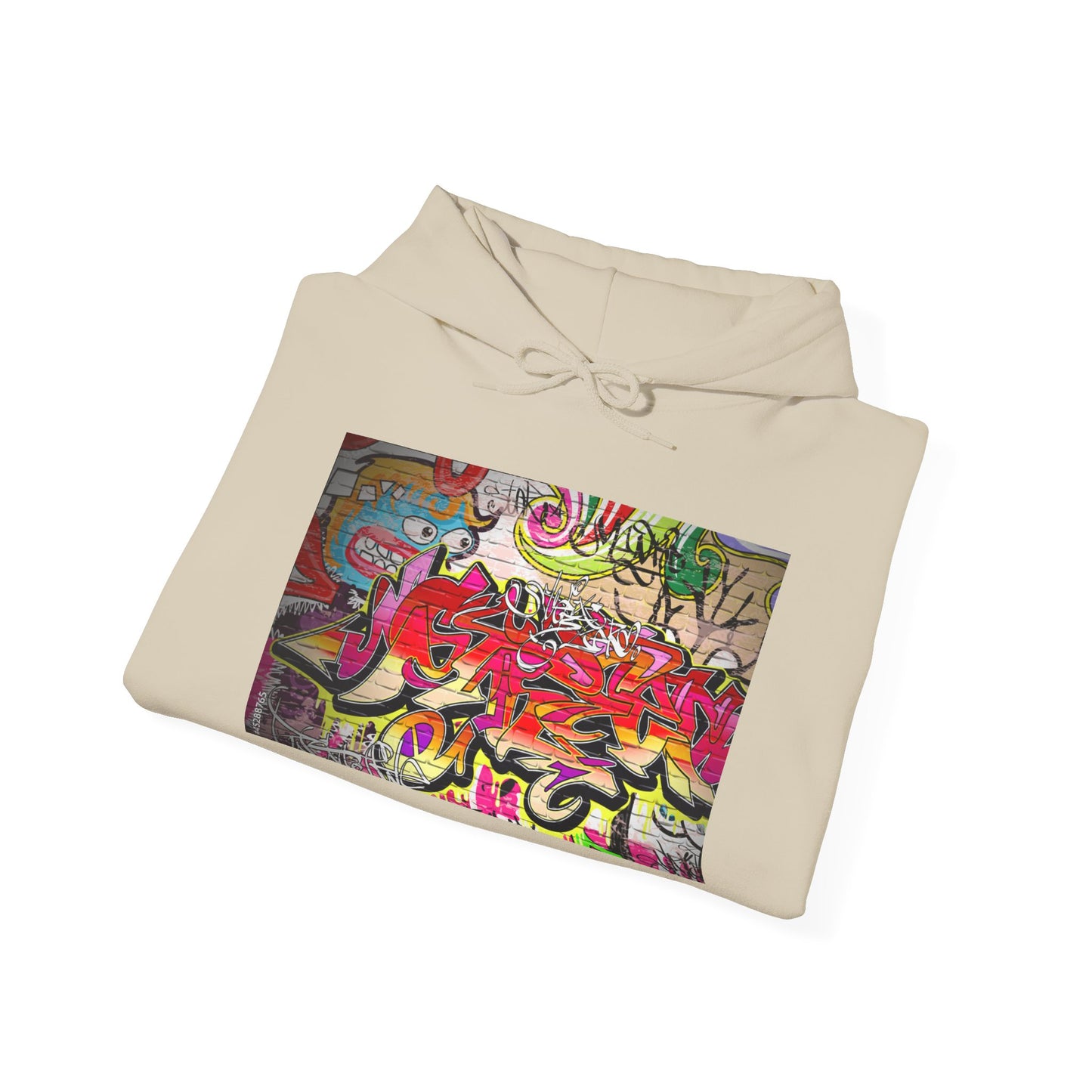 Urban Graffiti Unisex Hoodie, Trendy Streetwear Pullover, Casual Outfit for Hipsters, Graffiti Art Lover Gift, Cozy Sweatshirt