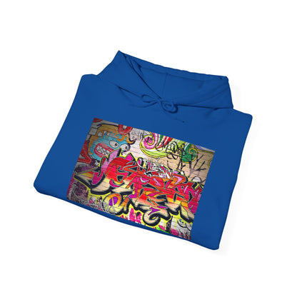 Urban Graffiti Unisex Hoodie, Trendy Streetwear Pullover, Casual Outfit for Hipsters, Graffiti Art Lover Gift, Cozy Sweatshirt