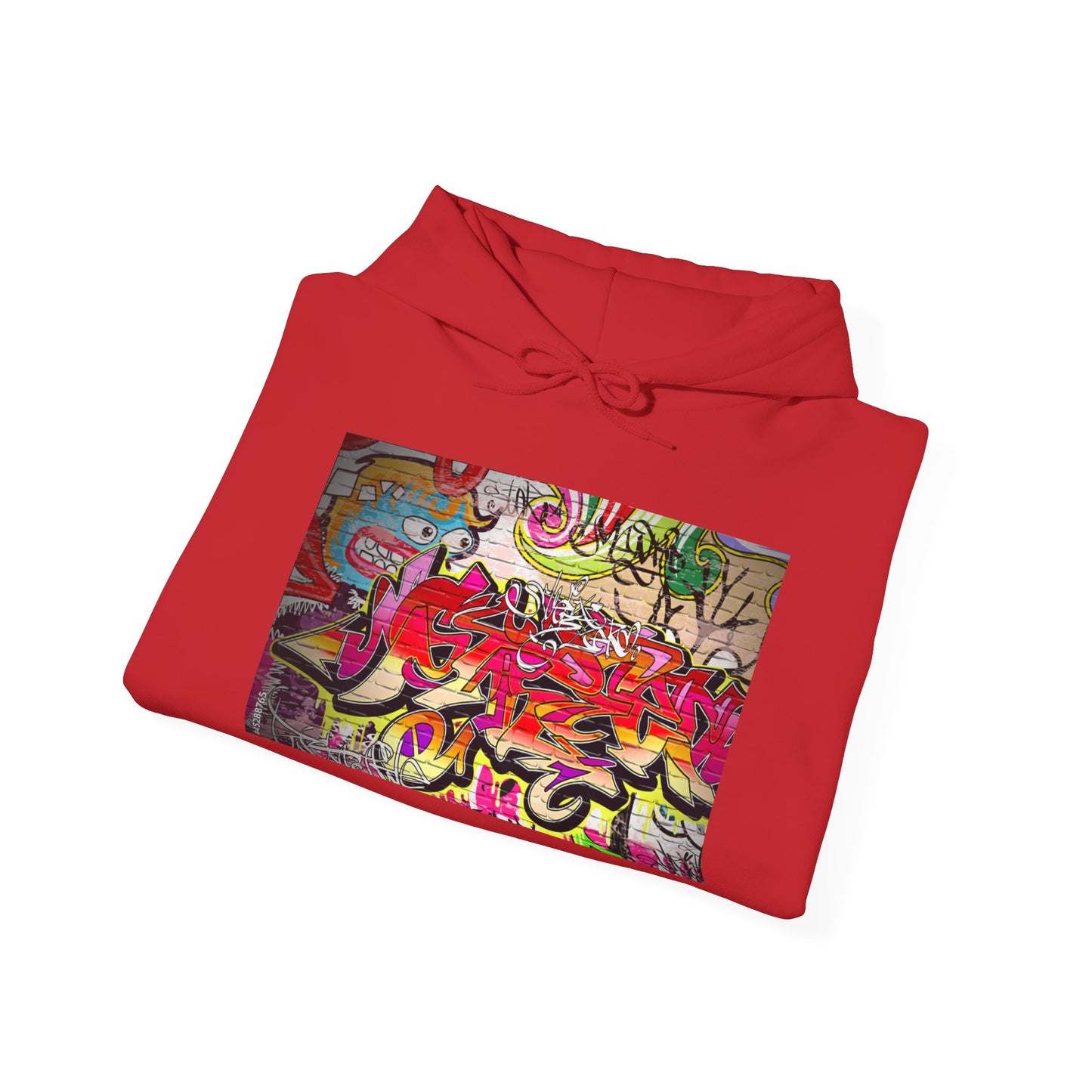 Urban Graffiti Unisex Hoodie, Trendy Streetwear Pullover, Casual Outfit for Hipsters, Graffiti Art Lover Gift, Cozy Sweatshirt