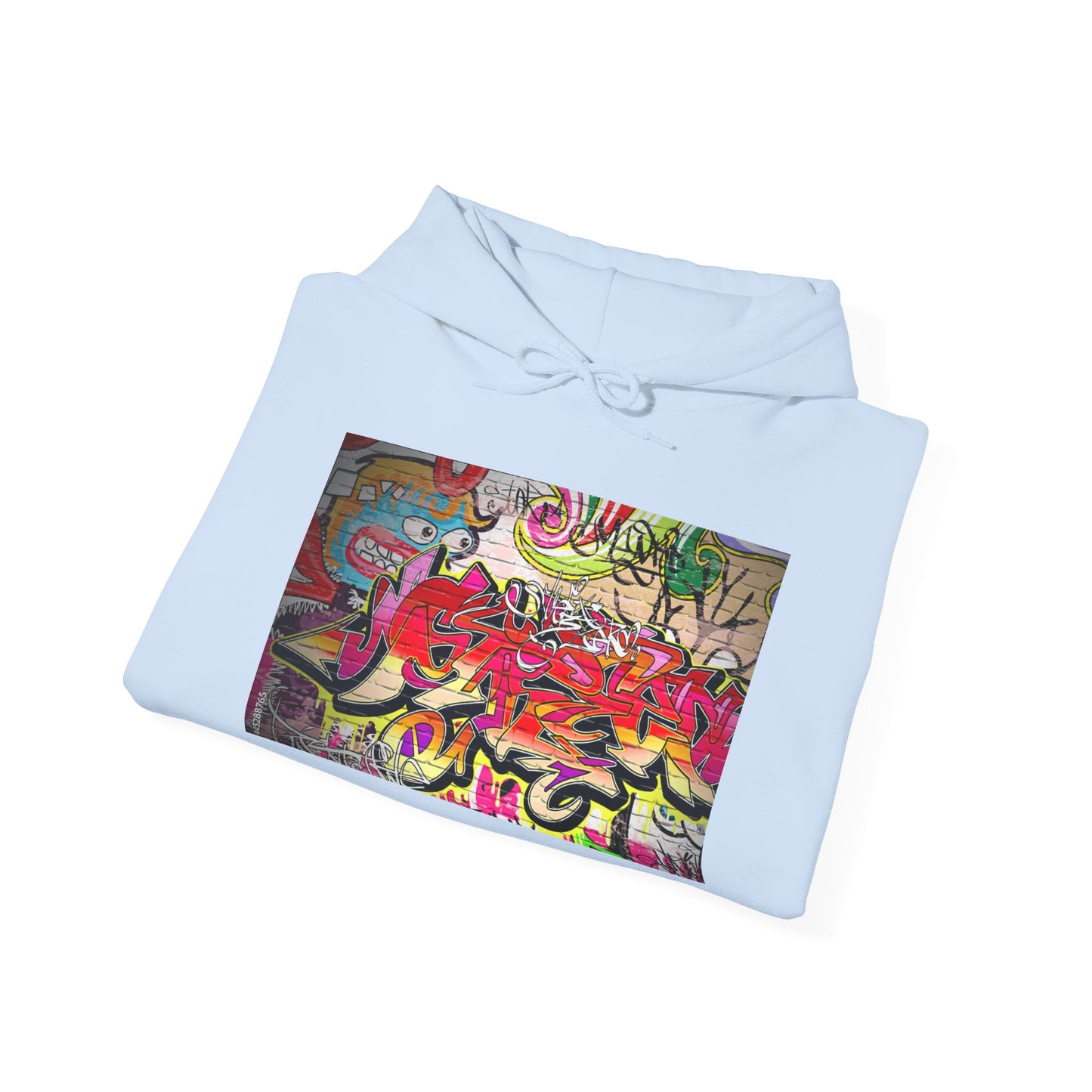 Urban Graffiti Unisex Hoodie, Trendy Streetwear Pullover, Casual Outfit for Hipsters, Graffiti Art Lover Gift, Cozy Sweatshirt