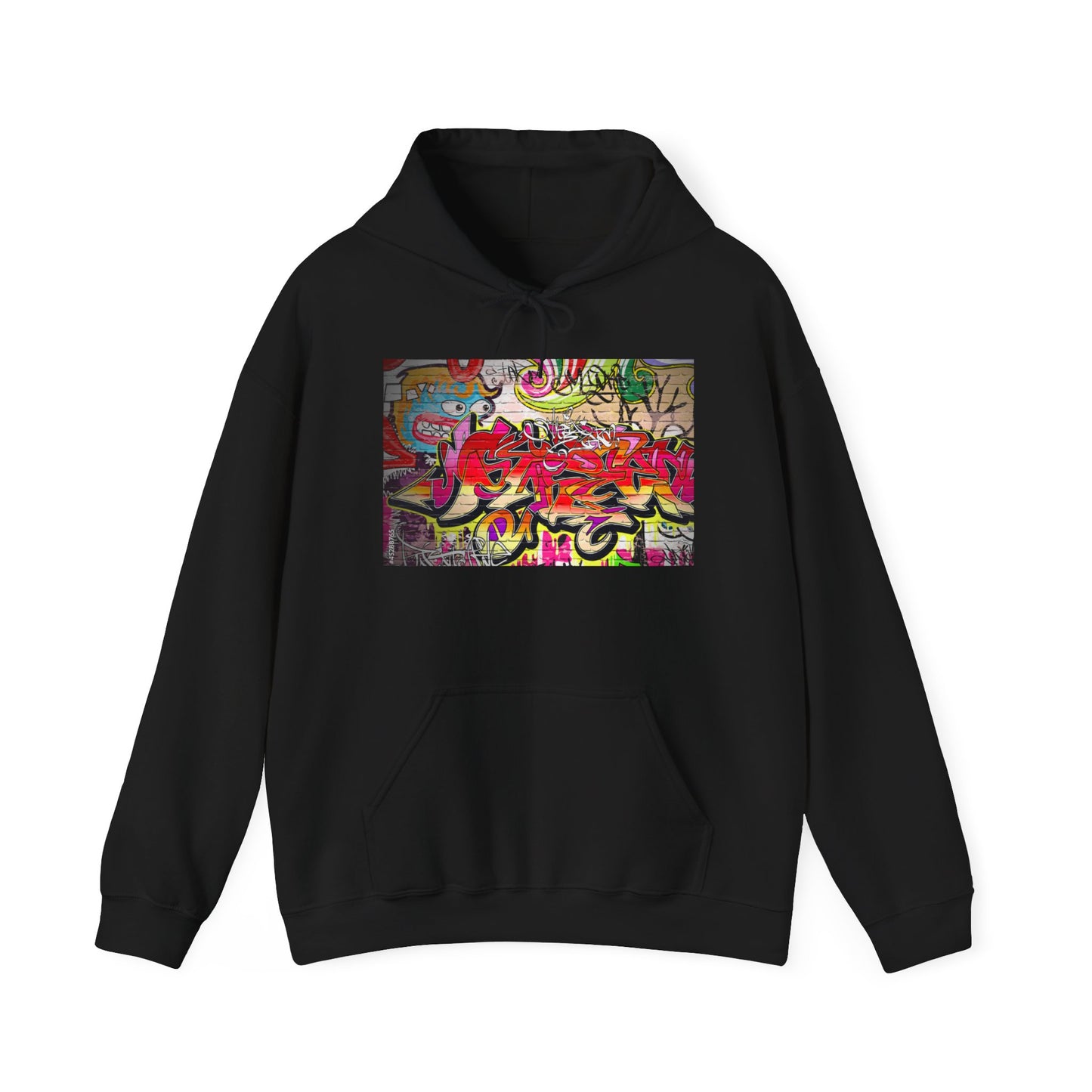 Urban Graffiti Unisex Hoodie, Trendy Streetwear Pullover, Casual Outfit for Hipsters, Graffiti Art Lover Gift, Cozy Sweatshirt