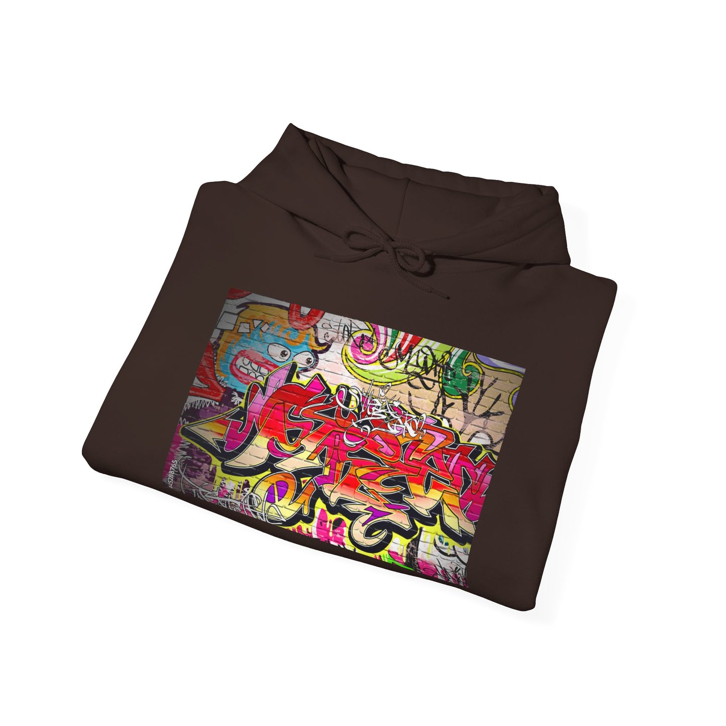 Urban Graffiti Unisex Hoodie, Trendy Streetwear Pullover, Casual Outfit for Hipsters, Graffiti Art Lover Gift, Cozy Sweatshirt