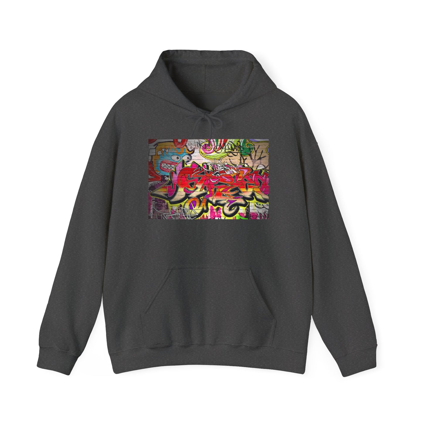 Urban Graffiti Unisex Hoodie, Trendy Streetwear Pullover, Casual Outfit for Hipsters, Graffiti Art Lover Gift, Cozy Sweatshirt