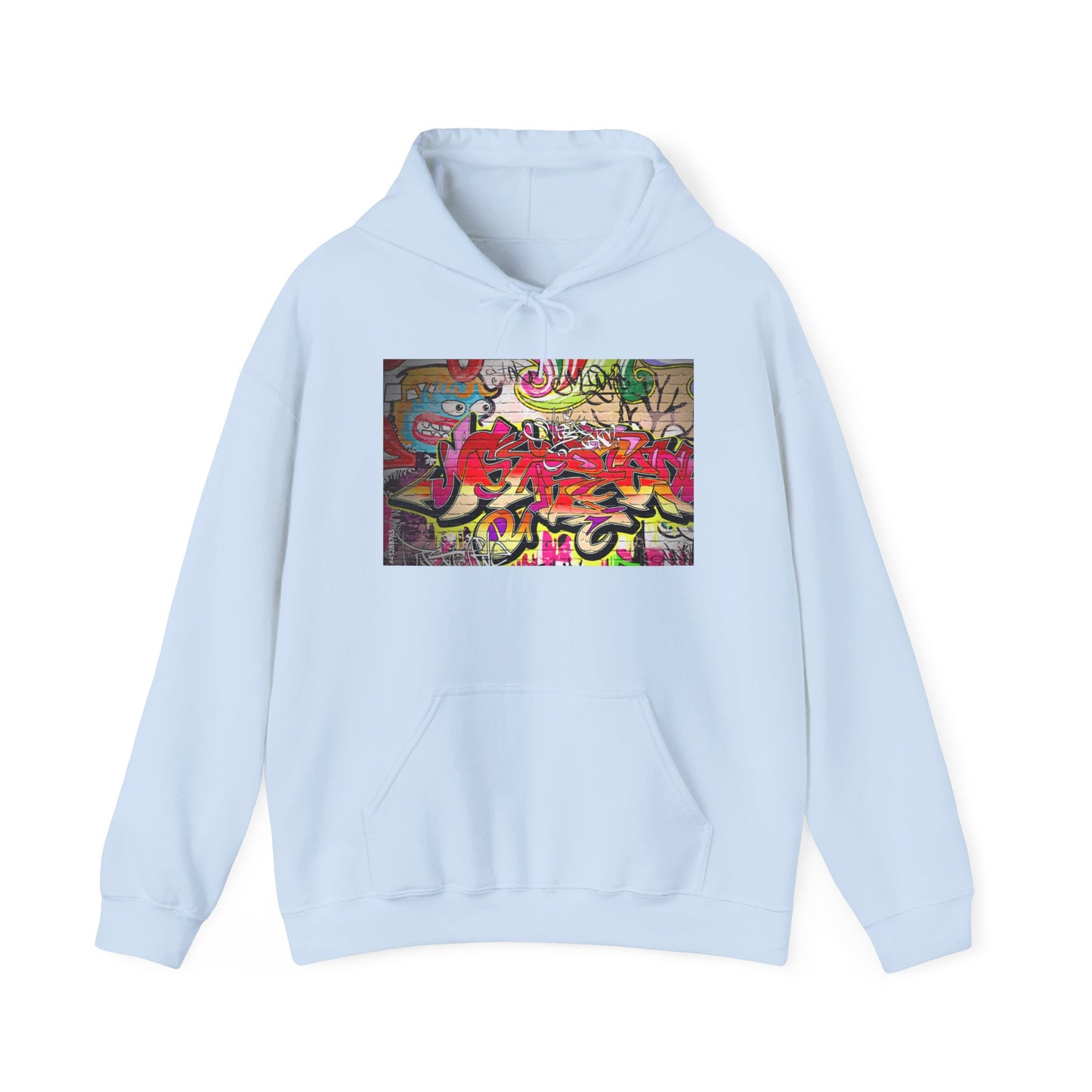 Urban Graffiti Unisex Hoodie, Trendy Streetwear Pullover, Casual Outfit for Hipsters, Graffiti Art Lover Gift, Cozy Sweatshirt