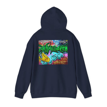 Urban Graffiti Unisex Hoodie, Trendy Streetwear Pullover, Casual Outfit for Hipsters, Graffiti Art Lover Gift, Cozy Sweatshirt