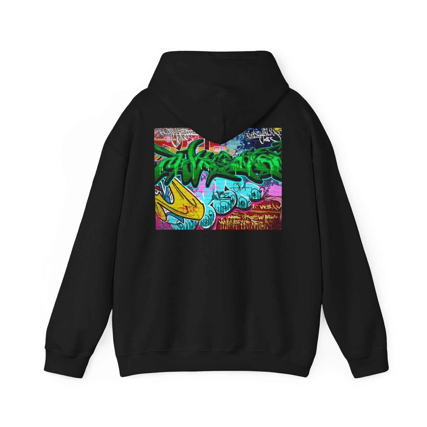 Urban Graffiti Unisex Hoodie, Trendy Streetwear Pullover, Casual Outfit for Hipsters, Graffiti Art Lover Gift, Cozy Sweatshirt