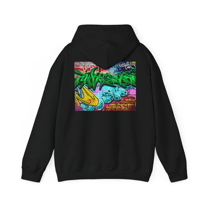 Urban Graffiti Unisex Hoodie, Trendy Streetwear Pullover, Casual Outfit for Hipsters, Graffiti Art Lover Gift, Cozy Sweatshirt