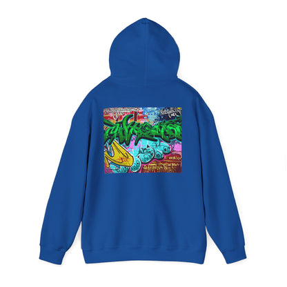 Urban Graffiti Unisex Hoodie, Trendy Streetwear Pullover, Casual Outfit for Hipsters, Graffiti Art Lover Gift, Cozy Sweatshirt
