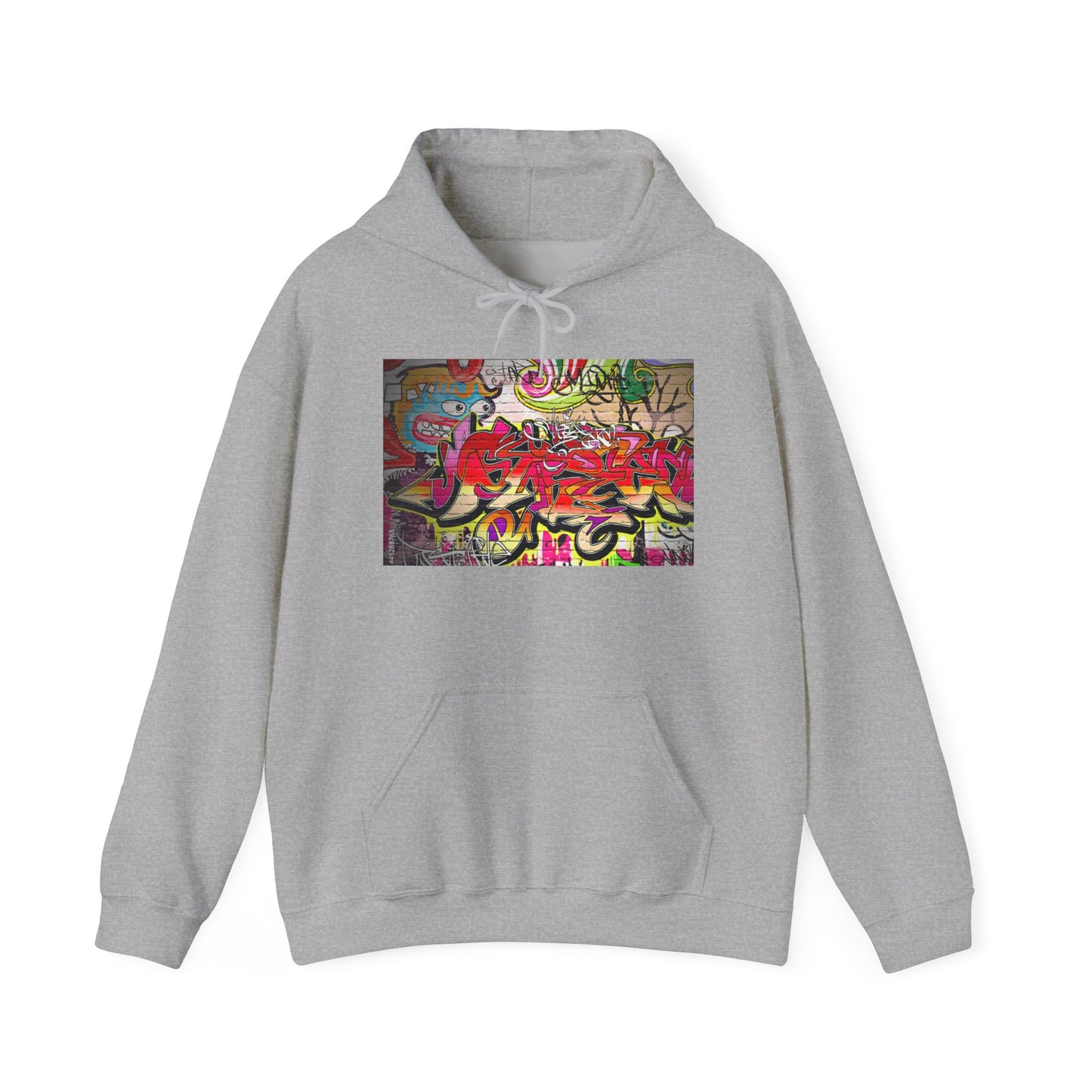 Urban Graffiti Unisex Hoodie, Trendy Streetwear Pullover, Casual Outfit for Hipsters, Graffiti Art Lover Gift, Cozy Sweatshirt