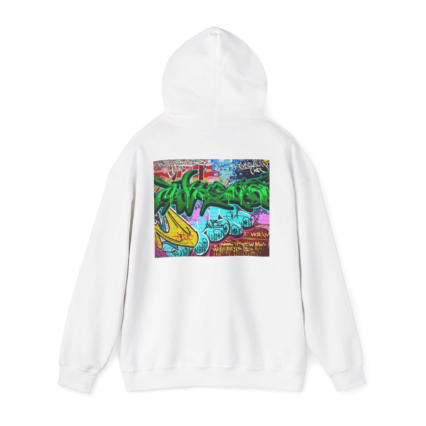 Urban Graffiti Unisex Hoodie, Trendy Streetwear Pullover, Casual Outfit for Hipsters, Graffiti Art Lover Gift, Cozy Sweatshirt