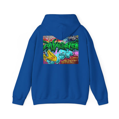 Urban Graffiti Unisex Hoodie, Trendy Streetwear Pullover, Casual Outfit for Hipsters, Graffiti Art Lover Gift, Cozy Sweatshirt