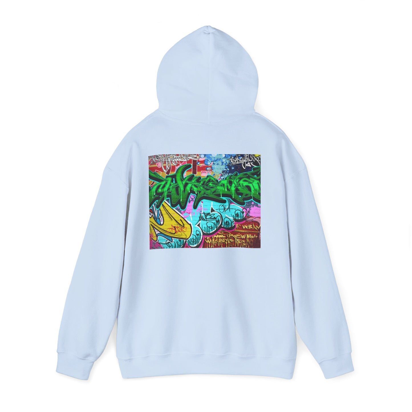 Urban Graffiti Unisex Hoodie, Trendy Streetwear Pullover, Casual Outfit for Hipsters, Graffiti Art Lover Gift, Cozy Sweatshirt