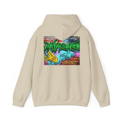 Urban Graffiti Unisex Hoodie, Trendy Streetwear Pullover, Casual Outfit for Hipsters, Graffiti Art Lover Gift, Cozy Sweatshirt