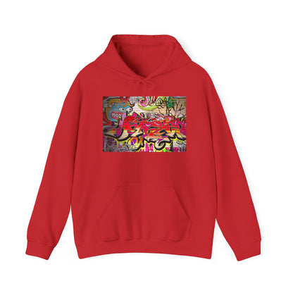 Urban Graffiti Unisex Hoodie, Trendy Streetwear Pullover, Casual Outfit for Hipsters, Graffiti Art Lover Gift, Cozy Sweatshirt