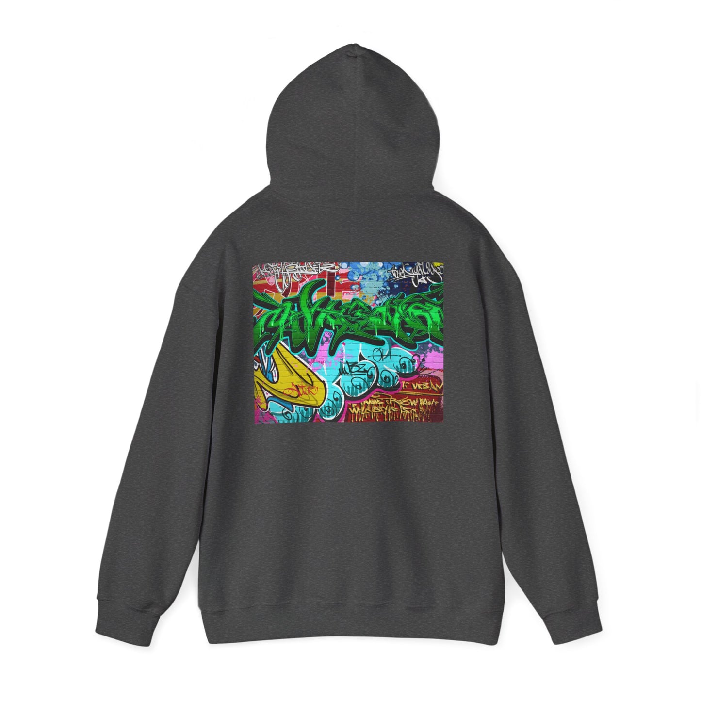Urban Graffiti Unisex Hoodie, Trendy Streetwear Pullover, Casual Outfit for Hipsters, Graffiti Art Lover Gift, Cozy Sweatshirt