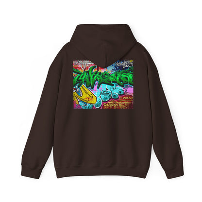 Urban Graffiti Unisex Hoodie, Trendy Streetwear Pullover, Casual Outfit for Hipsters, Graffiti Art Lover Gift, Cozy Sweatshirt