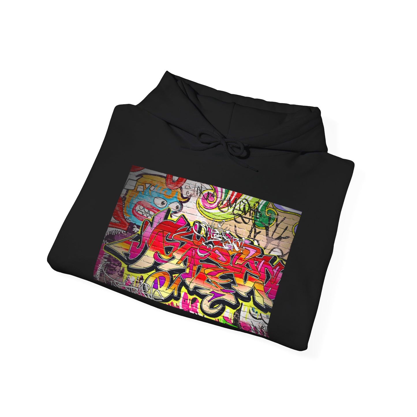 Urban Graffiti Unisex Hoodie, Trendy Streetwear Pullover, Casual Outfit for Hipsters, Graffiti Art Lover Gift, Cozy Sweatshirt