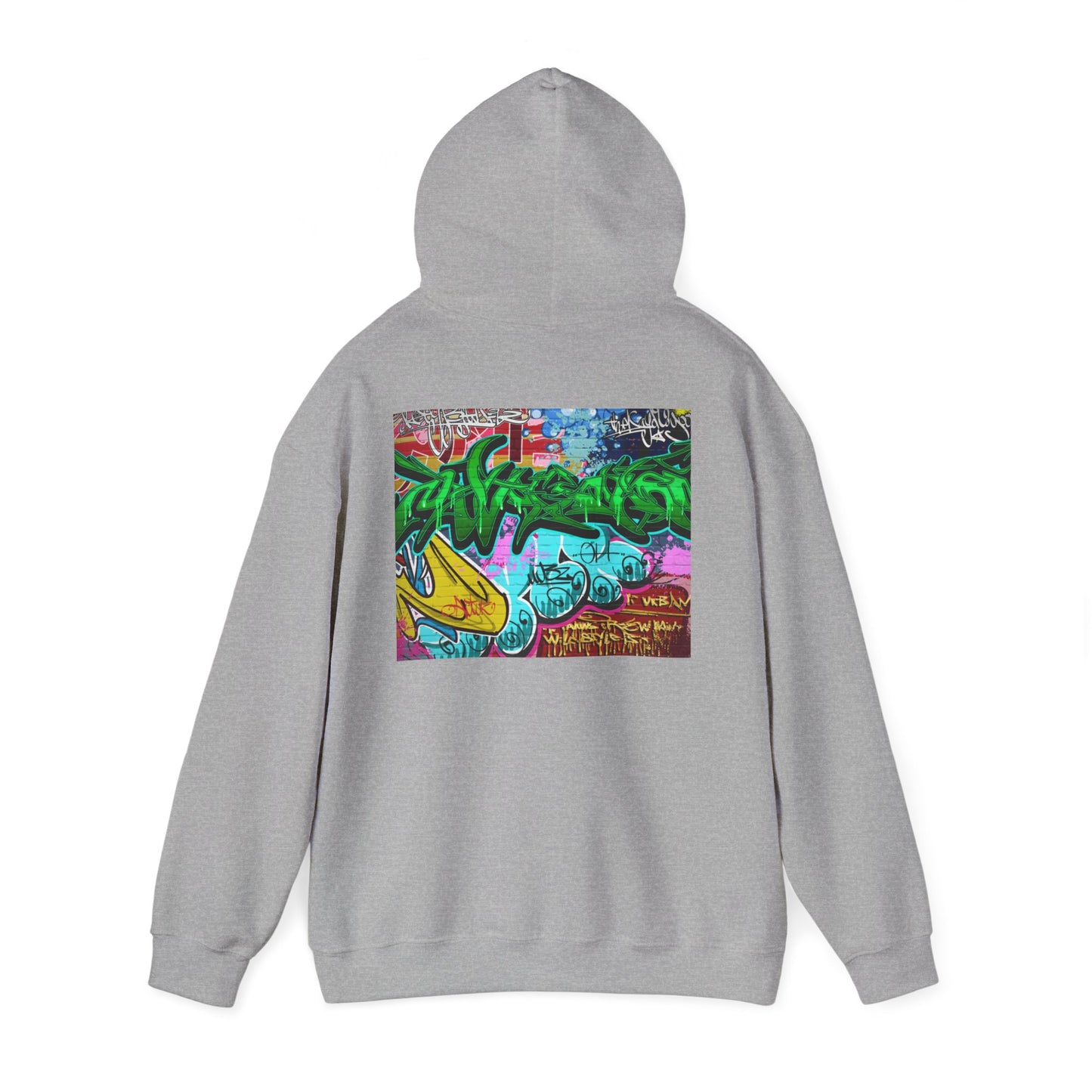 Urban Graffiti Unisex Hoodie, Trendy Streetwear Pullover, Casual Outfit for Hipsters, Graffiti Art Lover Gift, Cozy Sweatshirt