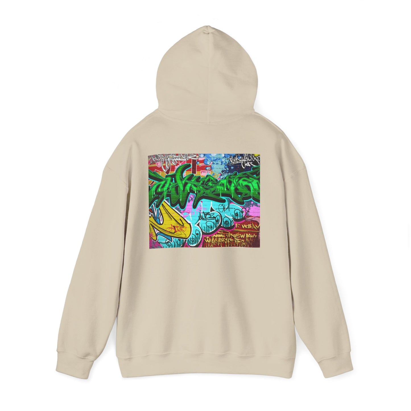 Urban Graffiti Unisex Hoodie, Trendy Streetwear Pullover, Casual Outfit for Hipsters, Graffiti Art Lover Gift, Cozy Sweatshirt