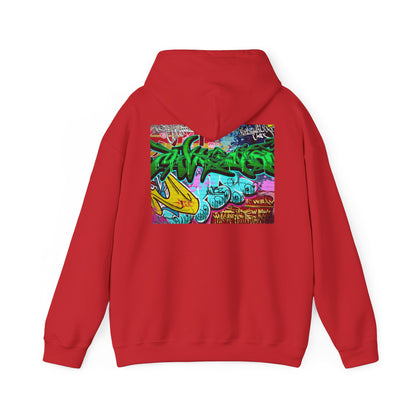 Urban Graffiti Unisex Hoodie, Trendy Streetwear Pullover, Casual Outfit for Hipsters, Graffiti Art Lover Gift, Cozy Sweatshirt