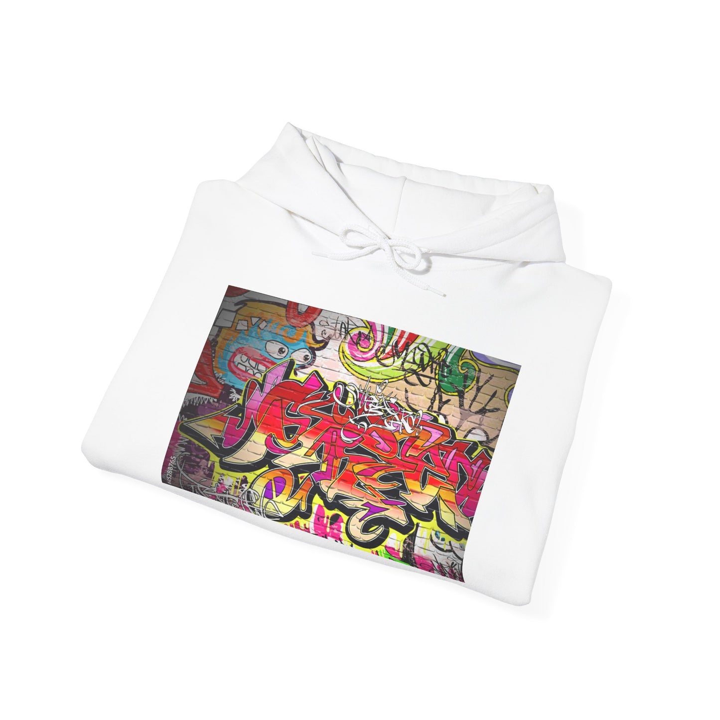 Urban Graffiti Unisex Hoodie, Trendy Streetwear Pullover, Casual Outfit for Hipsters, Graffiti Art Lover Gift, Cozy Sweatshirt