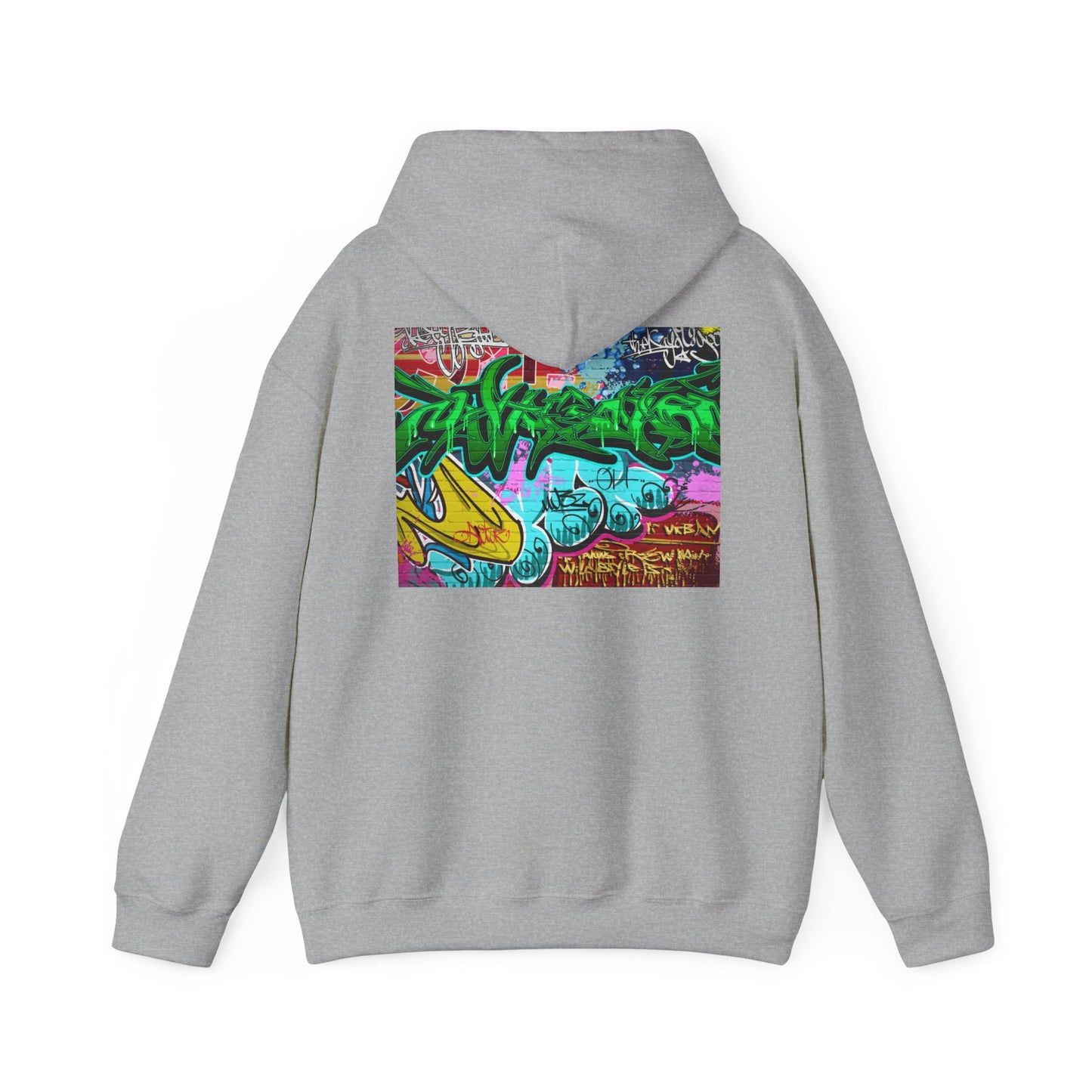 Urban Graffiti Unisex Hoodie, Trendy Streetwear Pullover, Casual Outfit for Hipsters, Graffiti Art Lover Gift, Cozy Sweatshirt