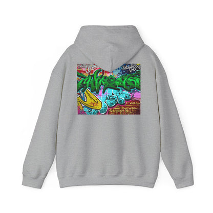 Urban Graffiti Unisex Hoodie, Trendy Streetwear Pullover, Casual Outfit for Hipsters, Graffiti Art Lover Gift, Cozy Sweatshirt