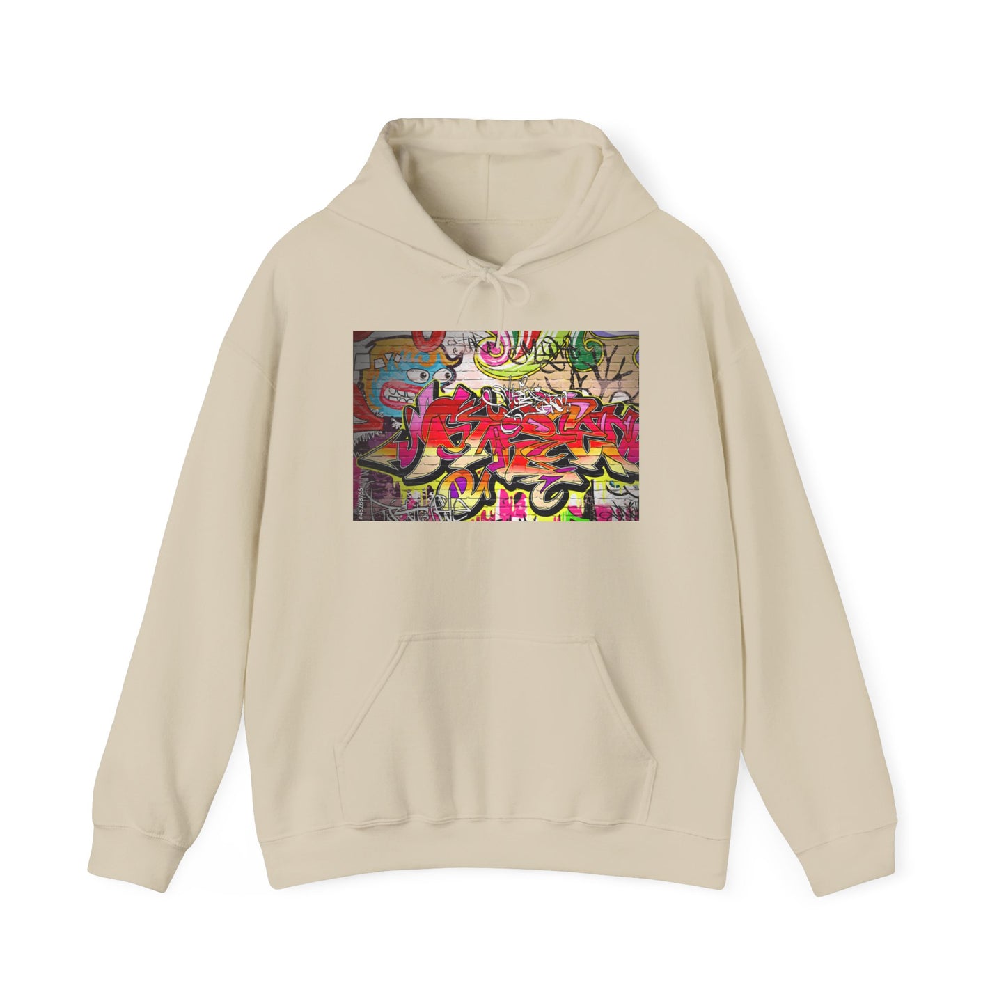Urban Graffiti Unisex Hoodie, Trendy Streetwear Pullover, Casual Outfit for Hipsters, Graffiti Art Lover Gift, Cozy Sweatshirt